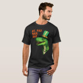 St Pat-Rex Day Happy St Patricks Day T-Rex Leprech T-Shirt (Vorne ganz)