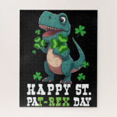 St Pat T-Rex Saint Patrick's Day Dinosaur Puzzle (Vertikal)