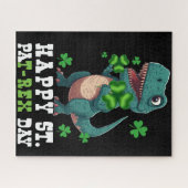 St Pat T-Rex Saint Patrick's Day Dinosaur Puzzle (Horizontal)