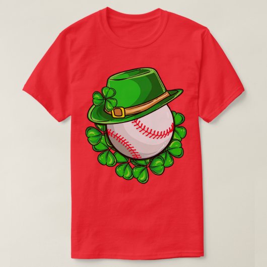 St Paticks Day Irish Baseball Lucky T-Shirt (Design vorne)
