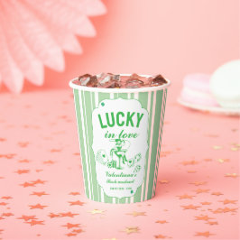 St patrcik lucky bachelorette in love party pappbecher