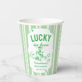 St patrcik lucky bachelorette in love party pappbecher (Vorderseite)