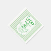 St patrcik lucky bachelorette in love party serviette (Ecke)