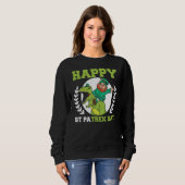 St Patrex Day Leprechaun Dino Sweatshirt (Vorne ganz)