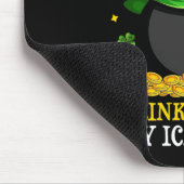 St Patrick#39;s Day Drink Beer Play Ice Hockey Fun Mousepad (Ecke)
