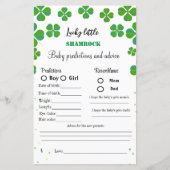 St Patrick Baby Dusche Baby Vorhersage (Vorderseite)