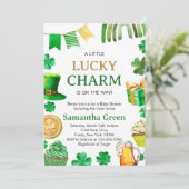 St. Patrick Baby Shower Einladung (Stehend Vorderseite)