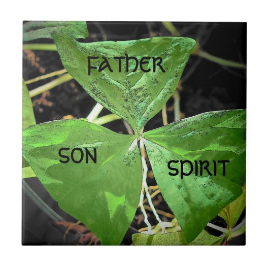 St Patrick benutzte ein Kleeblatt Fliese (Vorderseite)