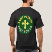 St. Patrick beten für uns katholische Latino Mass  T-Shirt (Rückseite)