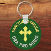 St. Patrick beten für uns Latin Mass Katholic Gree Schlüsselanhänger (Vorderseite)