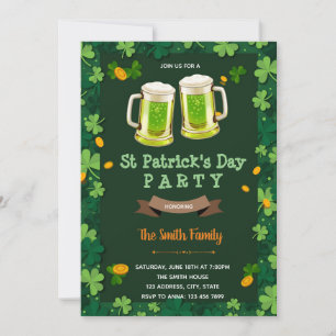 St. Patrick Bier Thema Feiertagskarte
