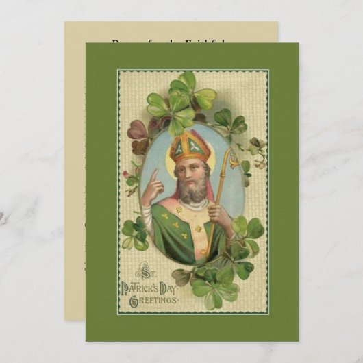 St. Patrick Bishop Kleeblatts Irish Gebet (Vorne/Hinten)