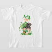 St Patrick Black Labrador Puppy Dog Lucky Boy T-Shirt (Ablage )