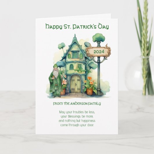 St. Patrick Blessing Gebet Whimsical Karte (Vorderseite)