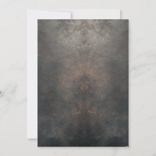 St. Patrick braun und grün Kobold und Gold Einladung (Rückseite)