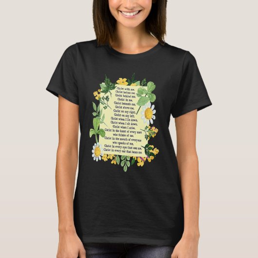 St Patrick Breastplate Prayer Patrick's Day Cathol T-Shirt (Vorderseite)
