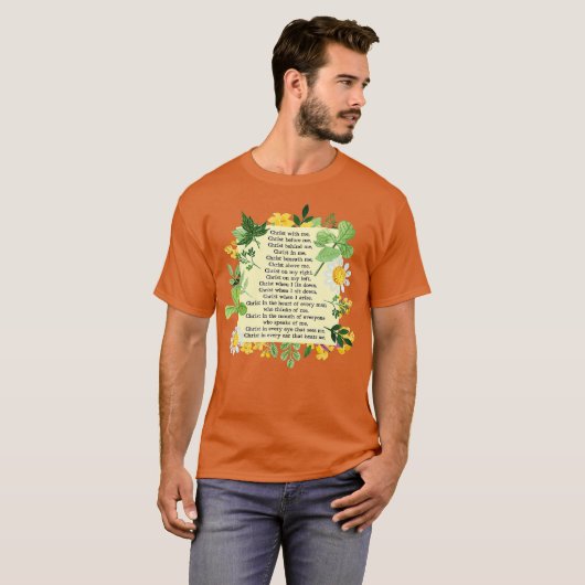 St Patrick Breastplate Prayer Patricks Day T-Shirt (Vorne ganz)