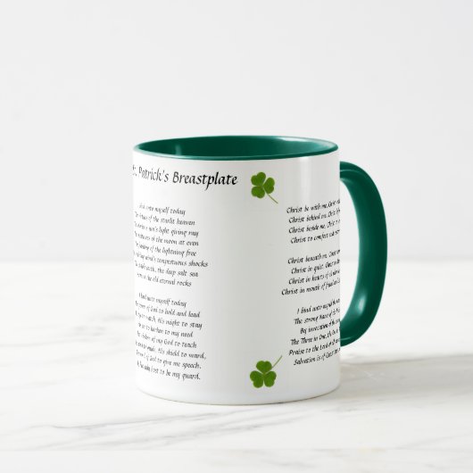 St Patrick Brustplatten-Tasse Tasse (VorderseiteRechts)
