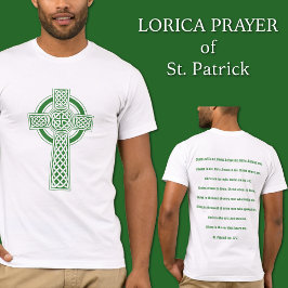 St. Patrick Celtic Cross Lorica Gebet T-Shirt
