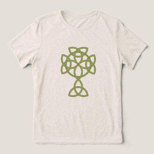St. Patrick Celtic Cross | Trinity Knot & Quote Tri-Blend Shirt (Design Vorderseite)