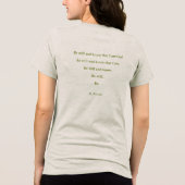 St. Patrick Celtic Cross | Trinity Knot & Quote Tri-Blend Shirt (Rückseite)