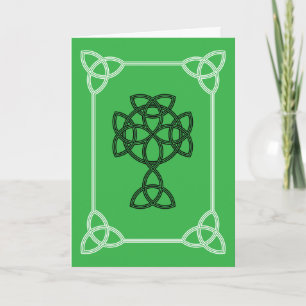 St. Patrick Celtic-Kreuz & Zitat gefaltet Feiertagskarte