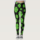 St. Patrick Clover Pattern Leggings (Vorderseite)