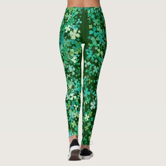 St. Patrick Clover Pattern Leggings (Rückseite)