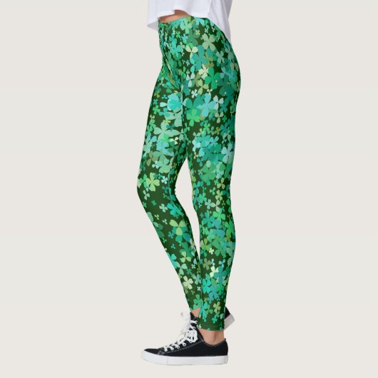 St. Patrick Clover Pattern Leggings (Links)