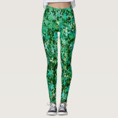 St. Patrick Clover Pattern Leggings (Vorderseite)