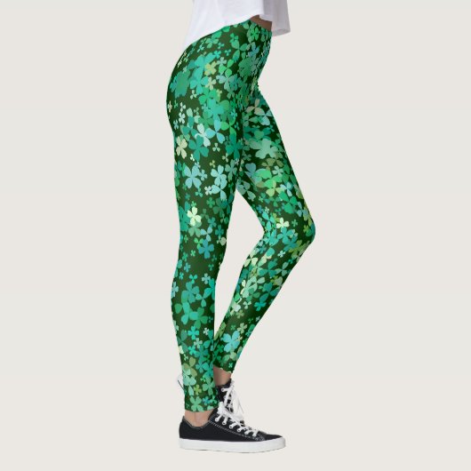 St. Patrick Clover Pattern Leggings (Rechts)