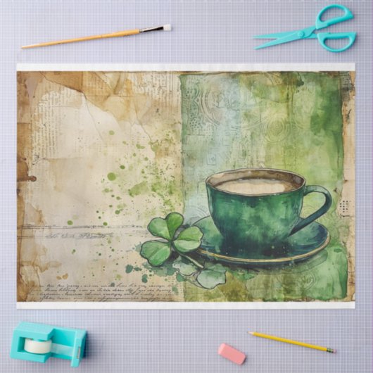 St. Patrick Coffee Gaelic Green Fusion Seidenpapier (Basteln)