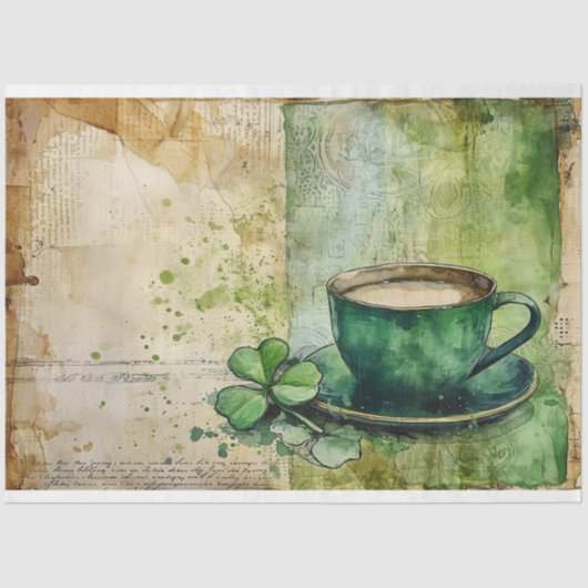 St. Patrick Coffee Gaelic Green Fusion Seidenpapier (Vorderseite)