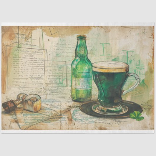 St Patrick Coffee Mocha Magic Irish Charms Seidenpapier (Vorderseite)