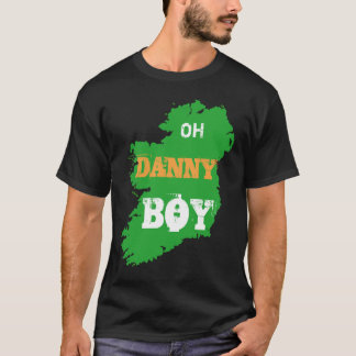 St Patrick cooler Danny-Junge mit grüner Karte von T-Shirt