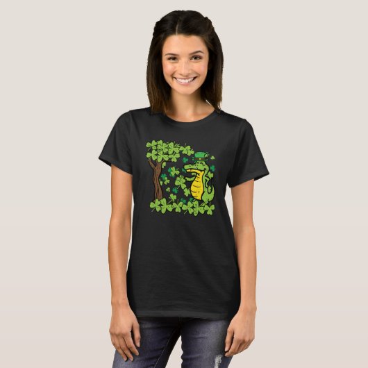 St Patrick Day Alligator Shamrock Saint Pattys Men T-Shirt (Vorne ganz)