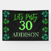 St Patrick Day Birthday Lasse Party Kleeblatt Banner (Horizontal)