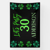 St Patrick Day Birthday Lasse Party Kleeblatt Banner (Vertikal)