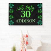 St Patrick Day Birthday Lasse Party Kleeblatt Banner (InSitu)