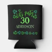 St Patrick Day Birthday Lasse Party Kleeblatt Dosenkühler (Rückseite)