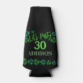 St Patrick Day Birthday Lasse Party Kleeblatt Flaschenkühler (Vorderseite)