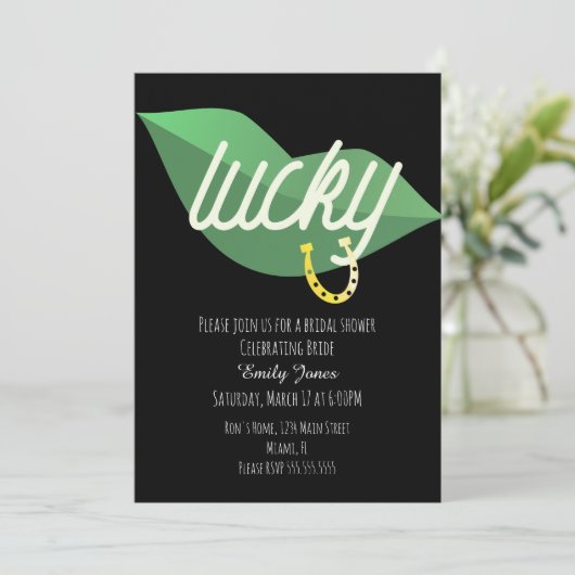 St Patrick Day Brautparty Celebration Einladung (Stehend Vorderseite)