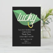 St Patrick Day Brautparty Lip Einladung (Stehend Vorderseite)