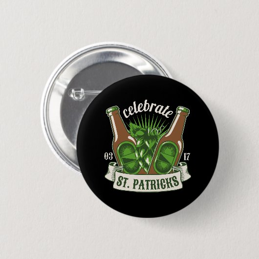 St. Patrick Day Button (Vorne & Hinten)