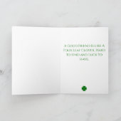 St Patrick Day Card mit Vierblättriges Kleeblatt Karte (Innenseite)