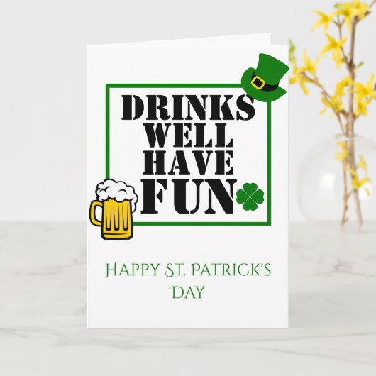 St Patrick Day Card mit Vierblättriges Kleeblatt Karte (Gelbe Blume)