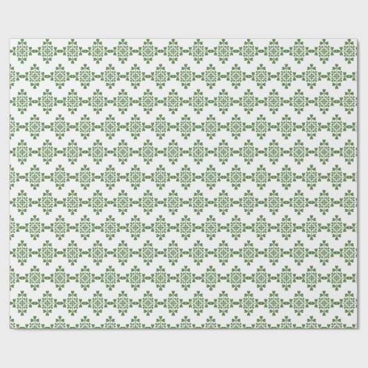 St Patrick Day Clovers Kleeblatts Irish Green Geschenkpapier (Flach)