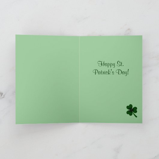 St. Patrick Day Dachshund Cartoon Karte (Innenseite)