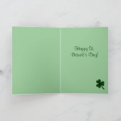 St. Patrick Day Dackel Cartoon Karte (Innenseite)