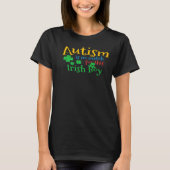 St Patrick Day Four Leaf C Leprechaun Autism Aware T-Shirt (Vorderseite)